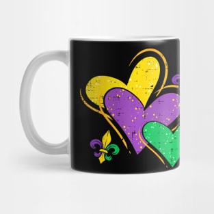 Mardi Gras Hearts Cute Outfit Women Girls Kids Toddler Mug